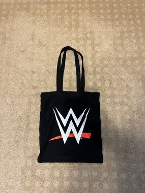 WWE Black Tote with White Logo and Red Accent world wrestling entertainment